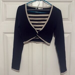 Tube top with cardigan set